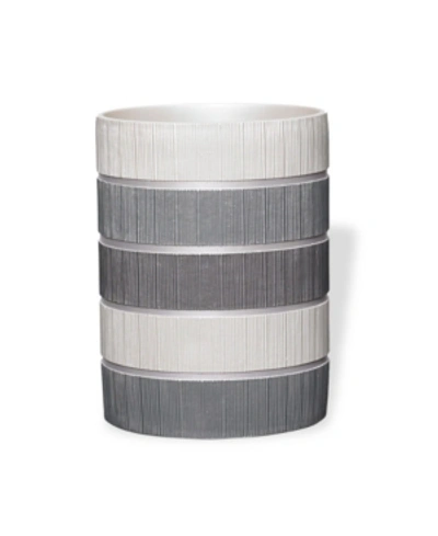 Shop Popular Bath Modern Line Waste Basket In Gray