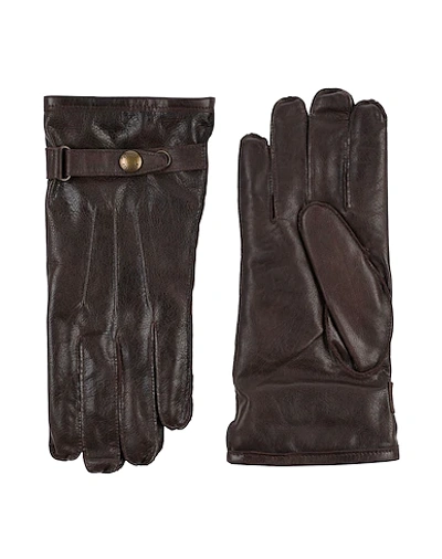 Shop Belstaff Gloves In Dark Brown