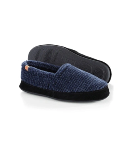 Shop Acorn Men's Moccasin Comfort Slip On Slippers In Blue Check