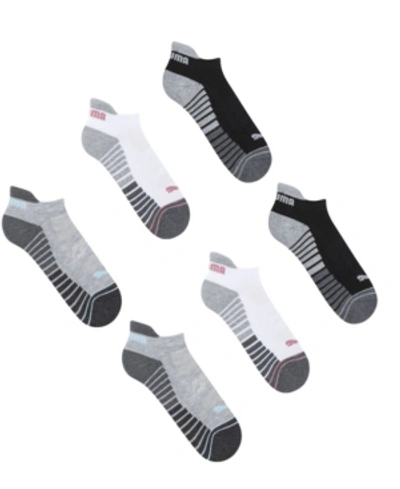 Shop Puma Women's 1/2 Terry Low Cut - Ultimate Training Socks, 6 Pack In Gray And Multi