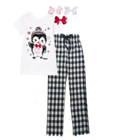 Shop Mi Amore Gigi Big Girls Penguin Graphic Pajama Set In White