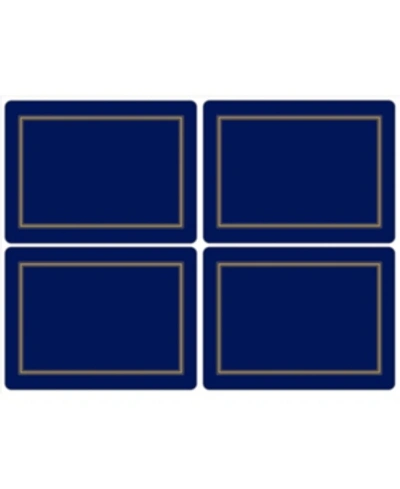 Shop Pimpernel Classic Midnight Blue Placemats, Set Of 4 In Multi