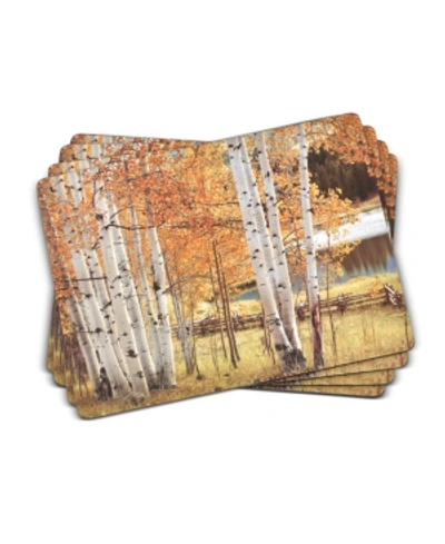 Shop Pimpernel Birch Beauty Placemats, Set Of 4 In Multi