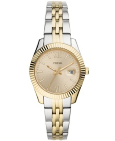 Shop Fossil Women's Scarlette Mini Two-tone Bracelet Watch 32mm In Two Tone