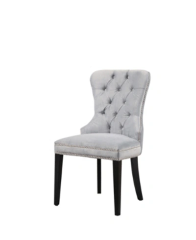 Shop Abbyson Living Dyana Tufted Dining Chair In Light Grey