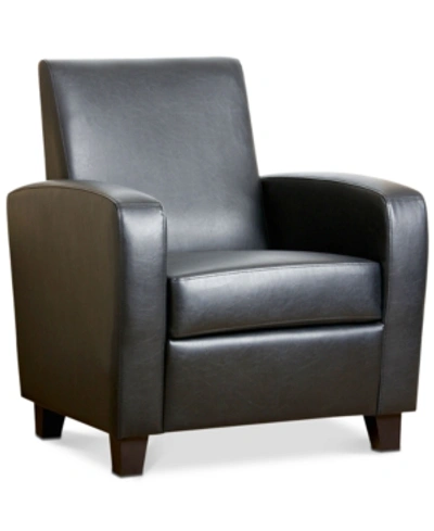 Shop Abbyson Living Merced Club Chair In Black