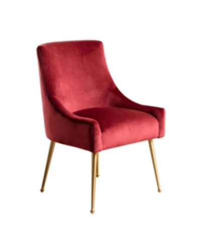 Shop Abbyson Living Dakota Dining Chair In Burgundy