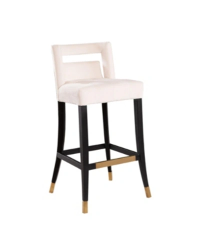 Shop Abbyson Living Caroline Bar Stool In Ivory