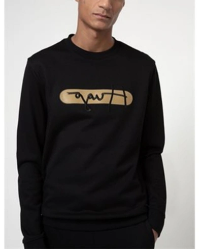 Shop Hugo Men's Dicago Long Sleeve Sweatshirt With Embroidered Logo In Black