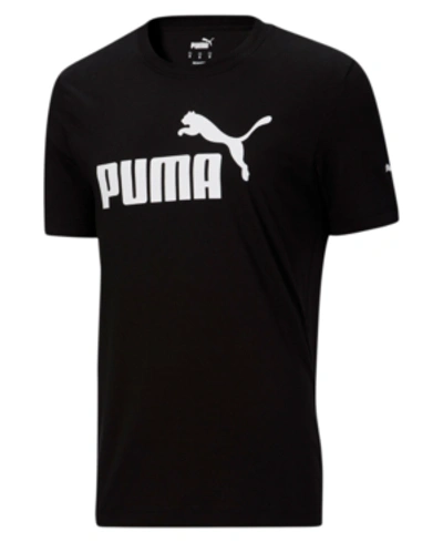 Shop Puma Men's Essential Logo T-shirt In Black