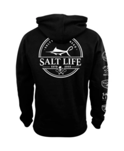 Shop Salt Life Mens Forecast Hoodie In Black