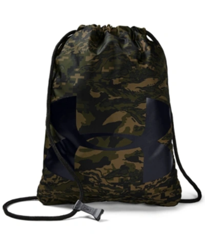 Shop Under Armour Men's Logo Sackpack In Artillery Green/black