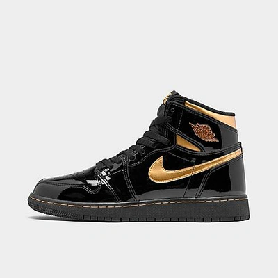 Shop Nike Air Jordan Retro 1 High Og Casual Shoes In Black
