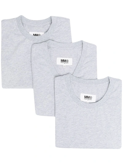 Shop Mm6 Maison Margiela Cotton T-shirt In Grey