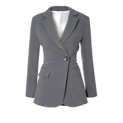 Shop Aggi Isabella Baltic Grey Blazer