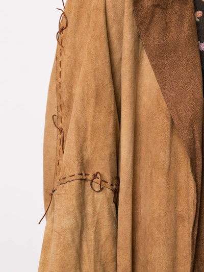 Pre-owned Saint Laurent Duster Long Coat In Brown