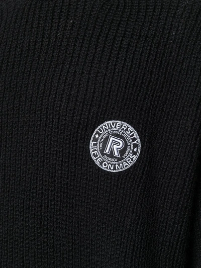 Shop Raf Simons Ribbed-knit Jumper In Black