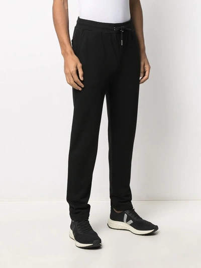 Shop Karl Lagerfeld K Embroidery Track Pants In Black