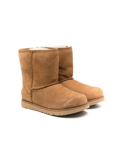 Shop Ugg Shearling-lined Ankle Boots In Brown