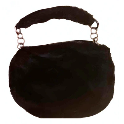 Pre-owned Topshop Tophop  Black Faux Fur Handbag
