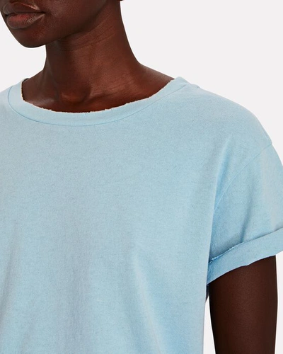 Shop Nili Lotan Brady Cotton Jersey T-shirt In Light Blue