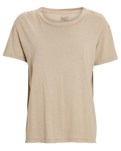 Shop Nili Lotan Brady Cotton Jersey T-shirt In Beige