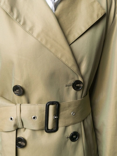 Shop Mackintosh Marywell Double-breasted Trench Coat In Green