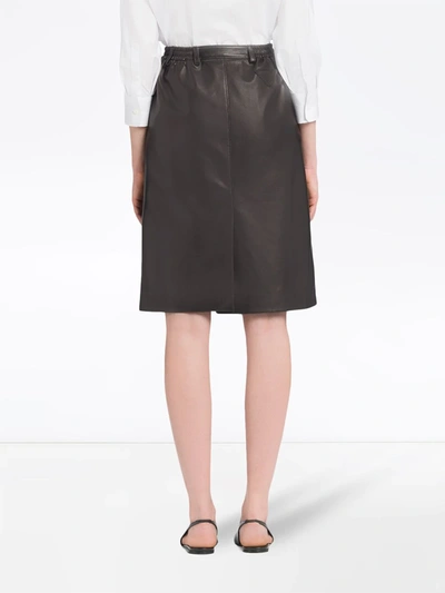 Shop Prada Straight-fit Knee-length Skirt In Black