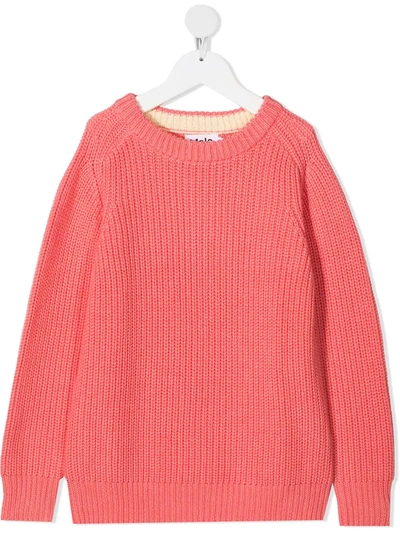 Shop Molo Gillis Intarsia-knit Jumper In Pink