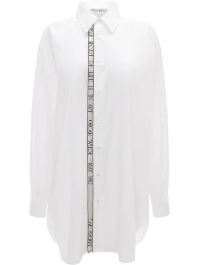 Shop Jw Anderson Oversize Tape Shirt In White