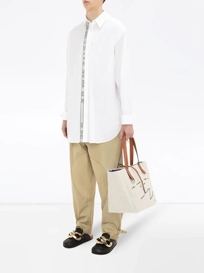 Shop Jw Anderson Oversize Tape Shirt In White