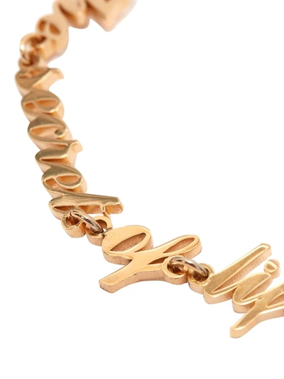 Shop Jw Anderson Slogan Cable-link Bracelet In Gold