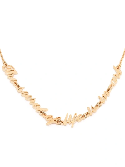 Shop Jw Anderson Slogan Cable-link Necklace In Gold