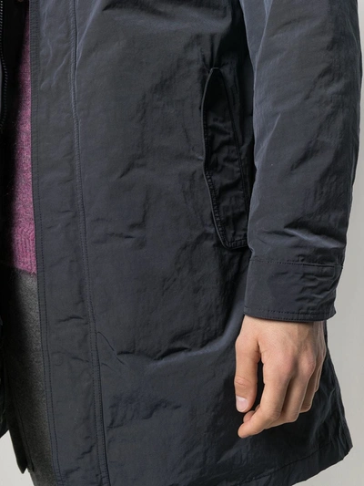 Aspesi Two-pocket Hooded Parka In Blue