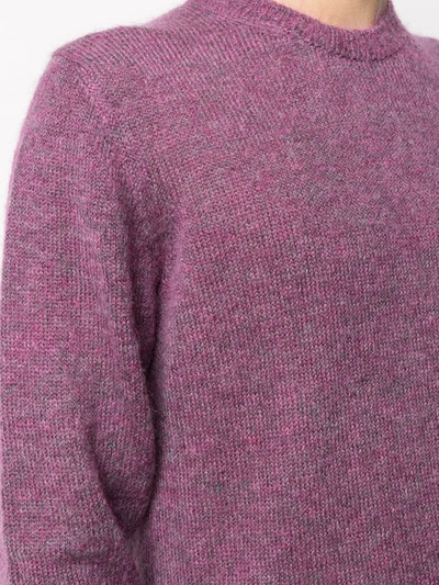 Shop Low Brand Purl-knit Wool-blend Jumper In Purple