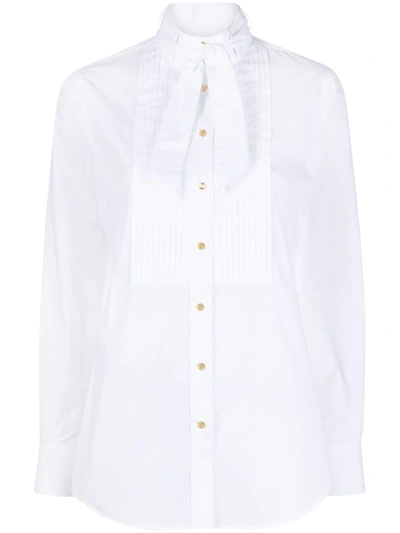 Shop Dolce & Gabbana Pussy-bow Shirt In White