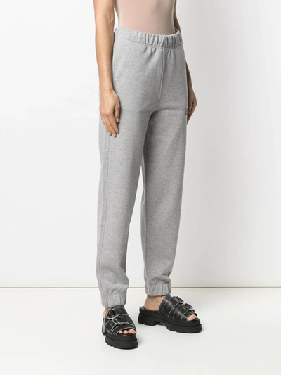 Shop Ganni Software Isoli Tapered Track Pants In Grey