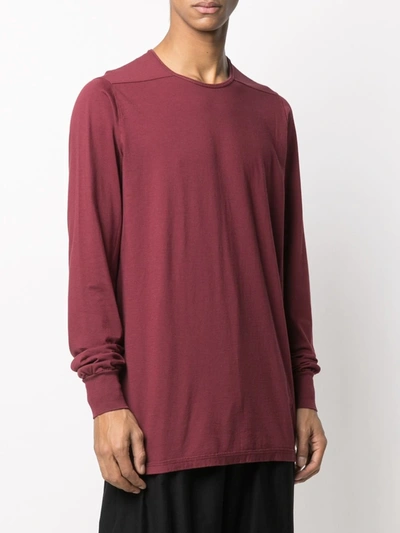 Shop Rick Owens Drkshdw Long-sleeved Cotton Sweatshirt In Red