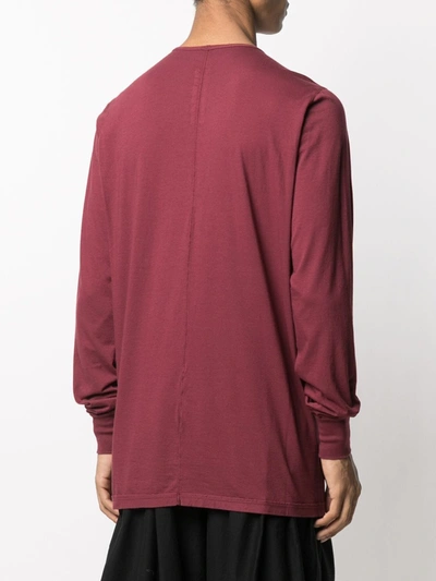 Shop Rick Owens Drkshdw Long-sleeved Cotton Sweatshirt In Red