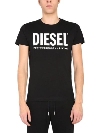 Shop Diesel T-diego-logo T-shirt In Black