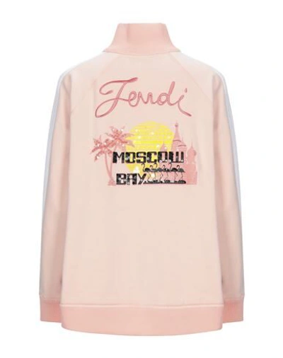 Shop Fendi Sweatshirts In Salmon Pink
