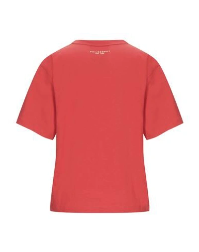 Shop Philosophy Di Lorenzo Serafini T-shirts In Red