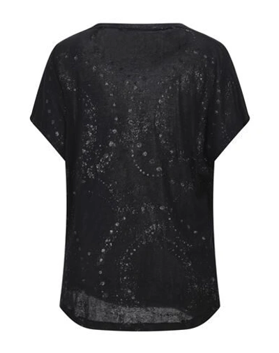 Shop Saint Laurent Woman T-shirt Black Size L Cotton