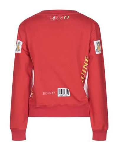 Shop Moschino Woman Sweatshirt Red Size 14 Cotton