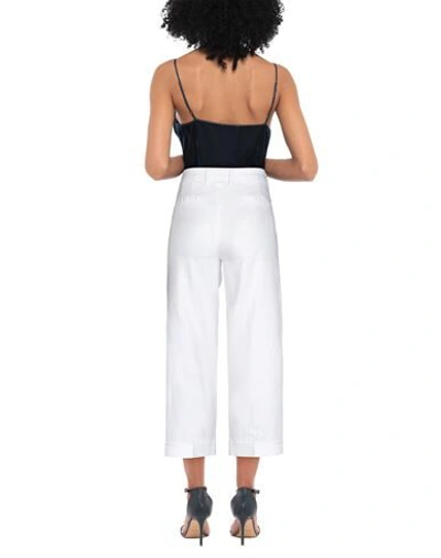 Shop Re-hash Re_hash Woman Pants White Size 30 Linen, Viscose, Cotton, Elastane
