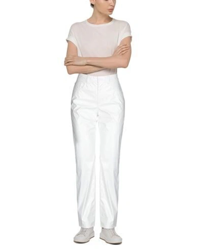 Shop Mm6 Maison Margiela Woman Pants White Size 8 Polyester, Polyurethane