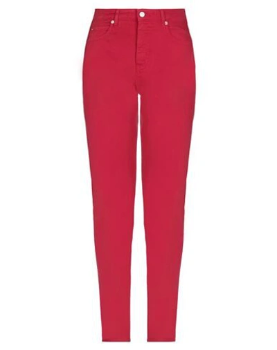 Shop Belstaff Woman Pants Red Size 28 Cotton, Elastane