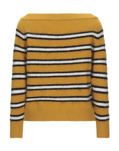 Shop Altea Woman Sweater Ocher Size S Virgin Wool, Mohair Wool, Polyester, Elastane In Yellow