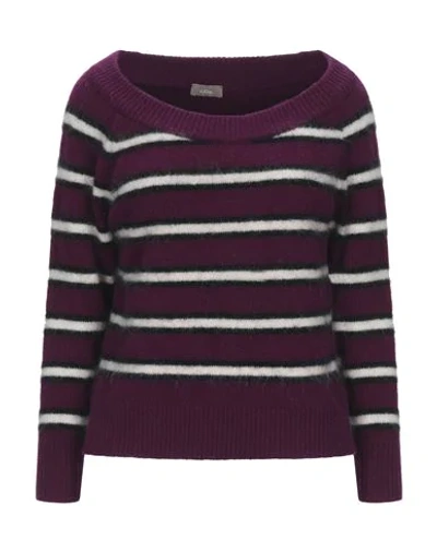 Shop Altea Woman Sweater Dark Purple Size S Virgin Wool, Mohair Wool, Polyester, Elastane