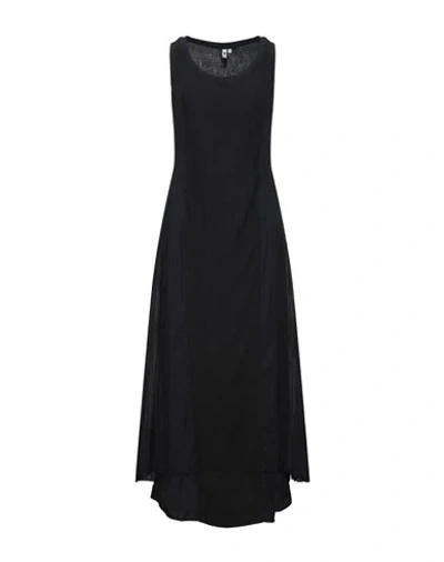 Shop European Culture Woman Maxi Dress Midnight Blue Size Xs Cotton, Linen, Elastane